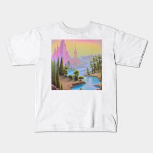 Fantasy cartoon Landscape Kids T-Shirt